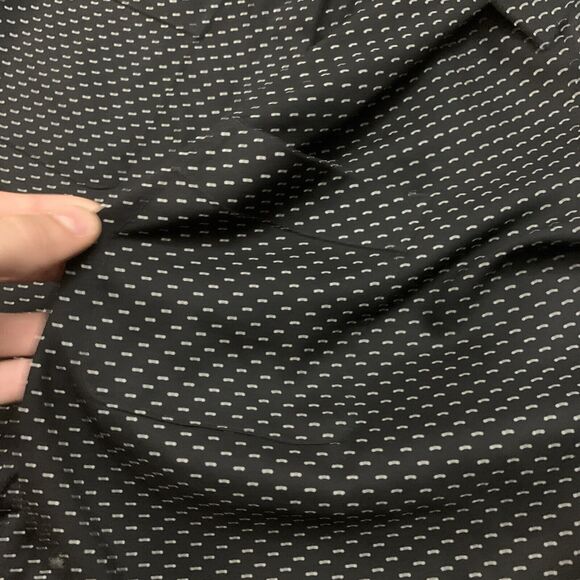 Ann Taylor Black Dotted Button Up Shirt W/ Collar For Women Size S - Picture 5 of 5